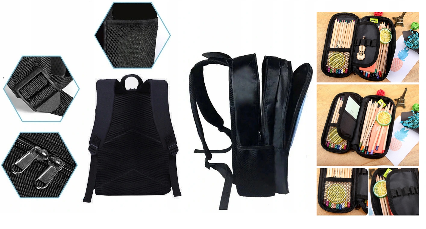 WILK 3D WOLF 3D ZESTAW PLECAK TORBA PIÓRNIK Marka bez marki