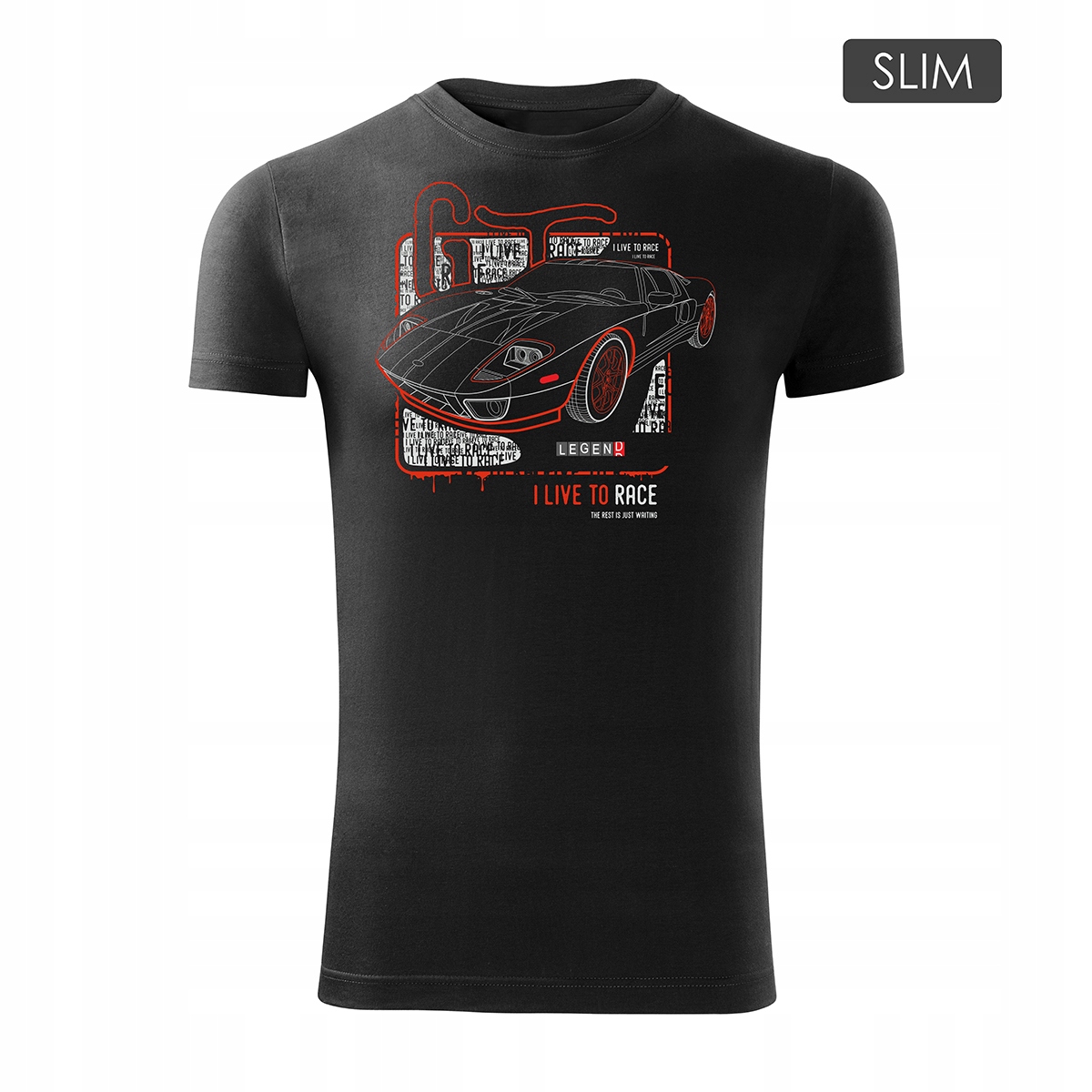 

Koszulka motoryzacyjna z samochodem Ford Gt Slim
