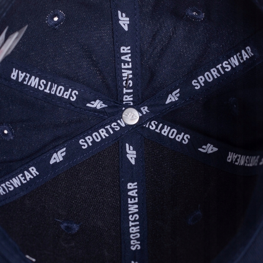 CZAPKA Z DASZKIEM MĘSKA DAMSKA 4F BEJSBOLÓWKA SPORTOWA NA CO DZIEŃ WIOSENNA Kolor niebieski