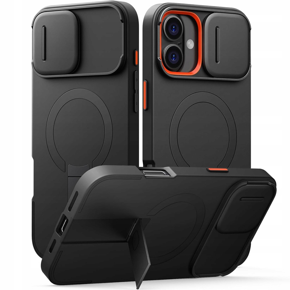 Pouzdro Suritch pro iPhone 16 Plus, ochrana fotoaparátu a MagSafe stojánek na pouzdro