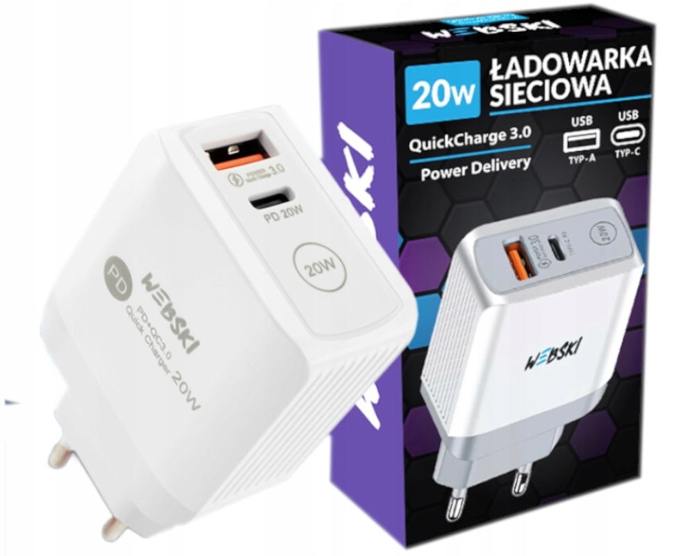 

Kostka Do Ładowania Ładowarka Bardzo Szybka 20W