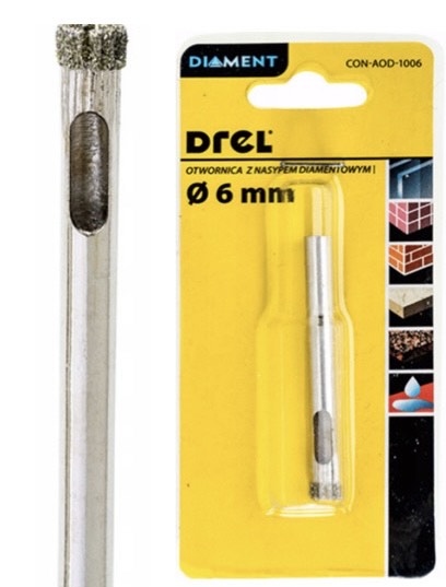 WIERTŁO DIAMENTOWE 6 mm OTWORNICA GRESU CERAMIKI