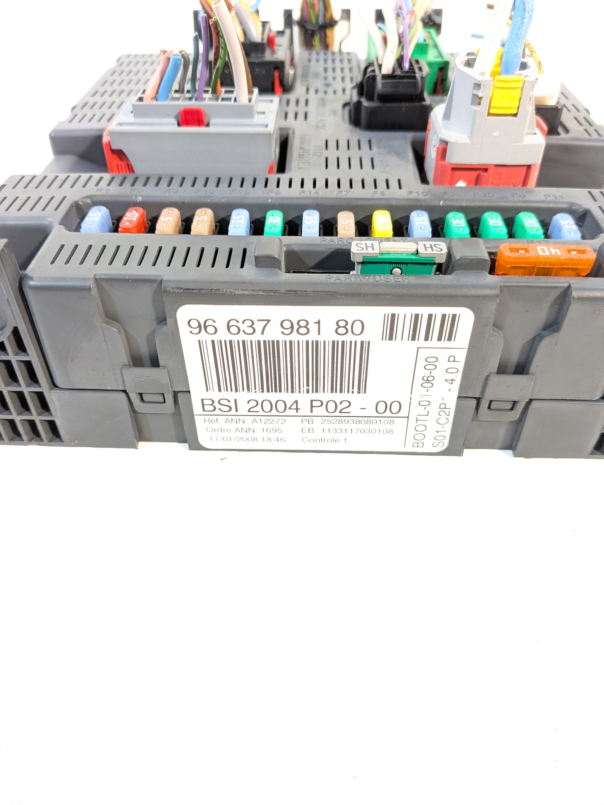 control unit module BSI OE 9663798180 Peugeot 308 07-14