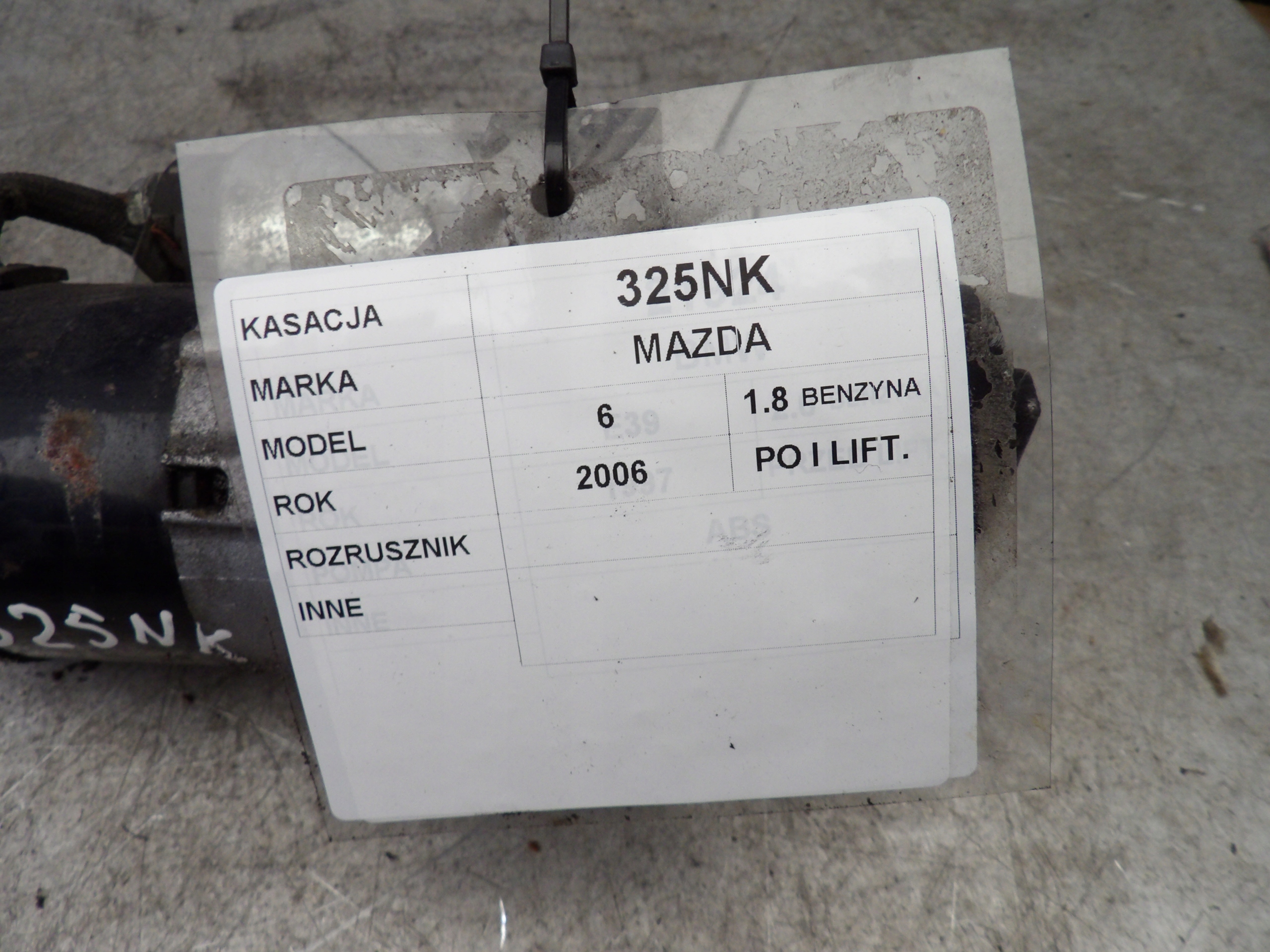 Mazda 6 1,8B starter L813 M000T90981