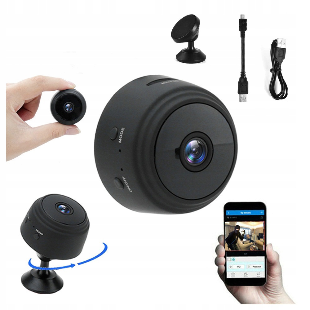 

Mini Kamera Szpiegowska Z Magnesem Wi-fi Fullhd