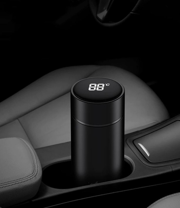 KUBEK TERMICZNY TERMOS LED BIDON DOTYKOWY NA KAWĘ HERBATĘ DO SAMOCHODU Marka ISO