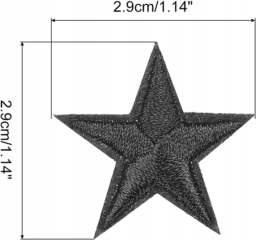 30 sztuk,małe czarne gwiazdki,naszywki na odzież,ozdoby do ubrań,plecaków Marka inny