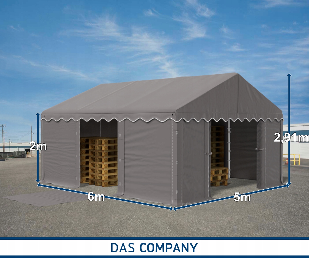Namiot HOME 5x6 magazynowy RÓŻNE KOLORY Szerokość 5 m