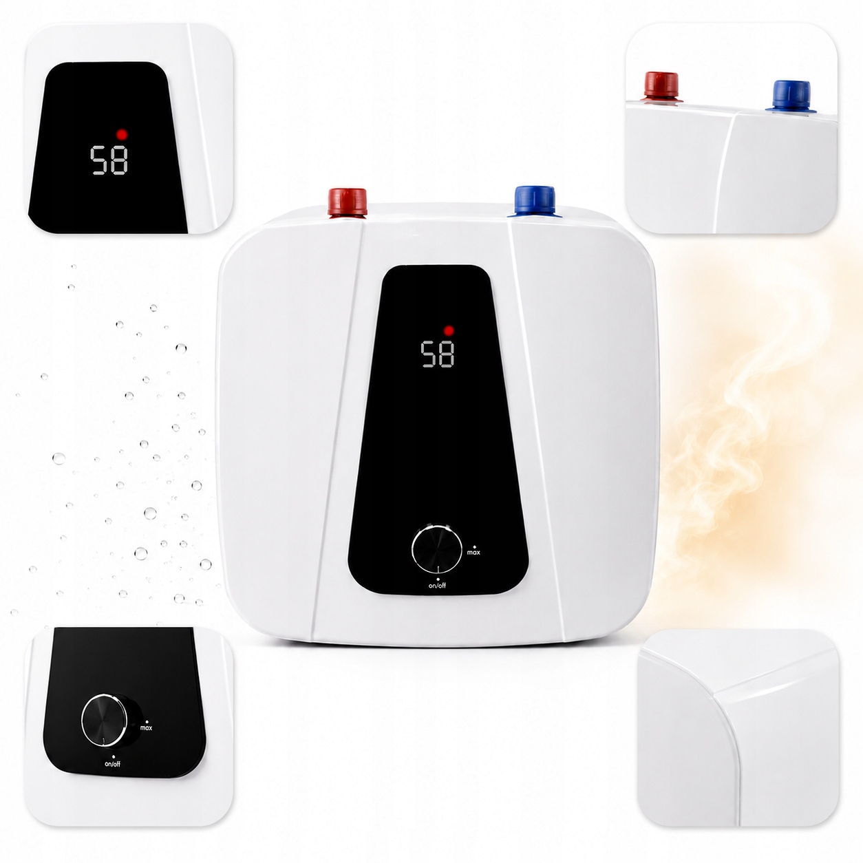 Ohrievač vody pod umývadlo 10 l Florida Led displej horné pripojenie