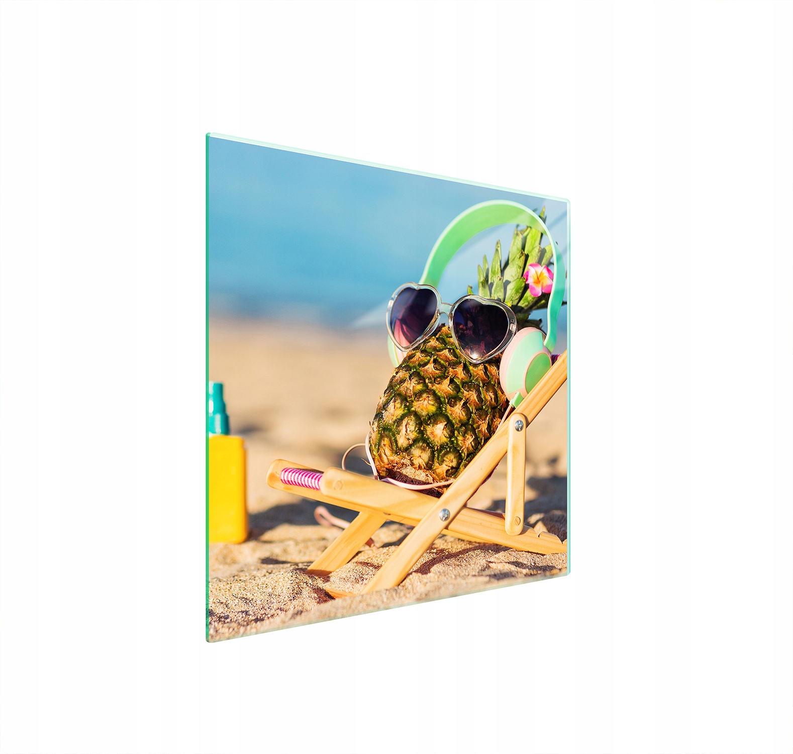 Skleněná Ochranná Deska Na Sporák 50x52 Ananas Tvrzené Sklo