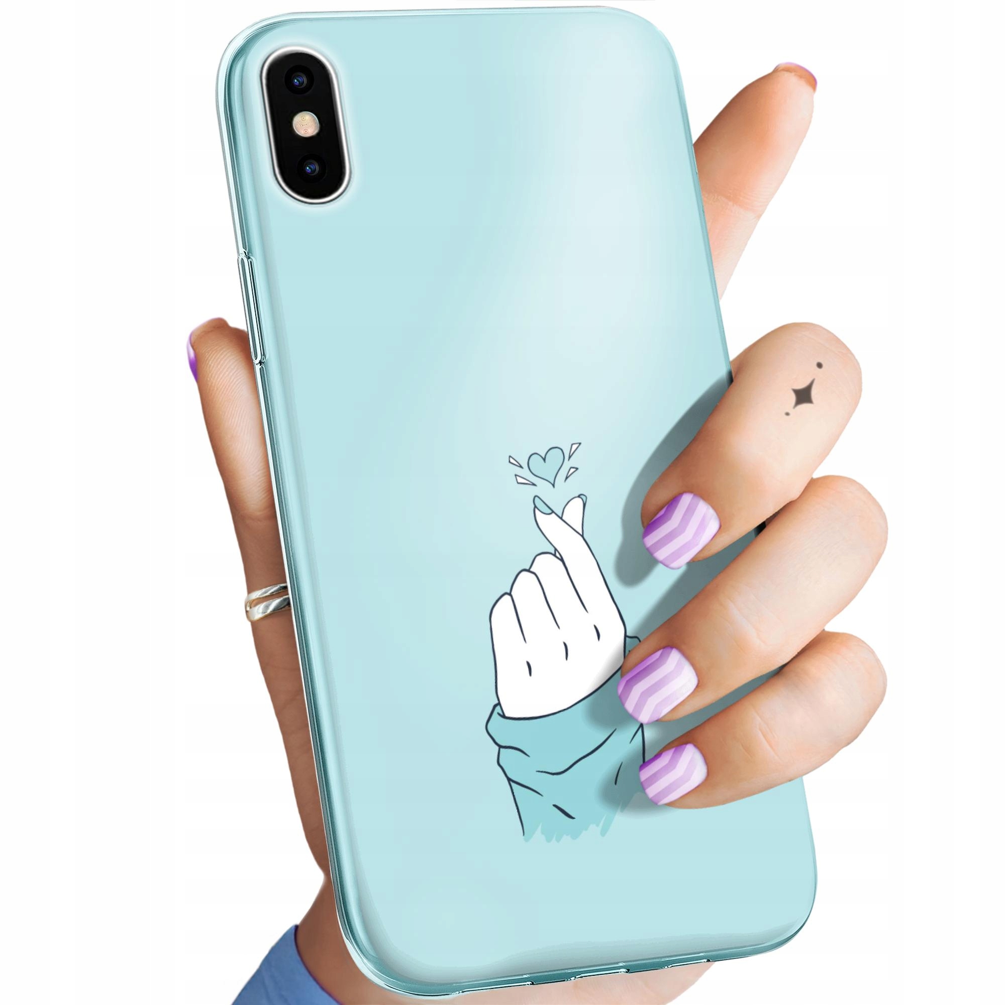 Etui Do Iphone Xs Max Niebieskie Blue Blau Obudowa Pokrowiec Case