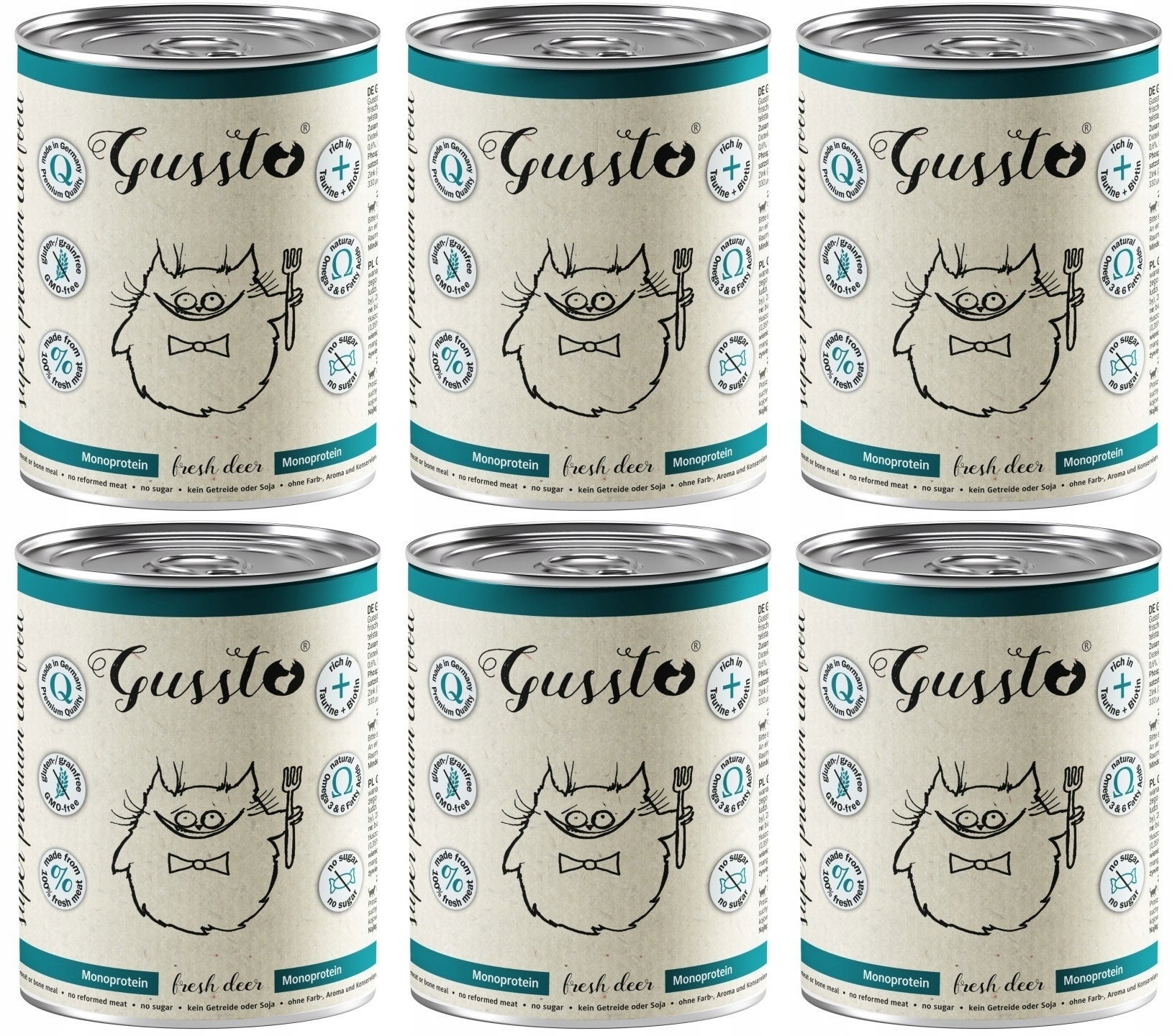 Gussto Cat Fresh Zvěřina (Jelen) 6 x 400 g