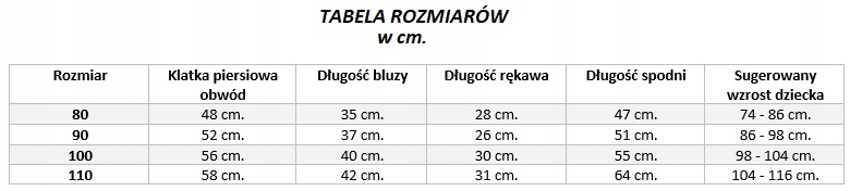 BIELIZNA NOCNA-PIŻAMKI DLADZIECI R.100 różne wzory Kod producenta 01