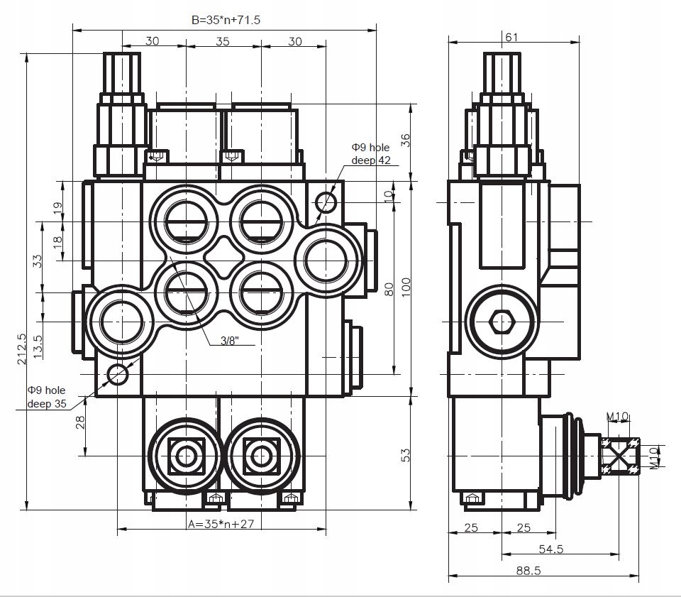 Rozdzielacz hydrauliczny 01P40 40l , 1-sekcyjny EAN (GTIN) 5903940622026