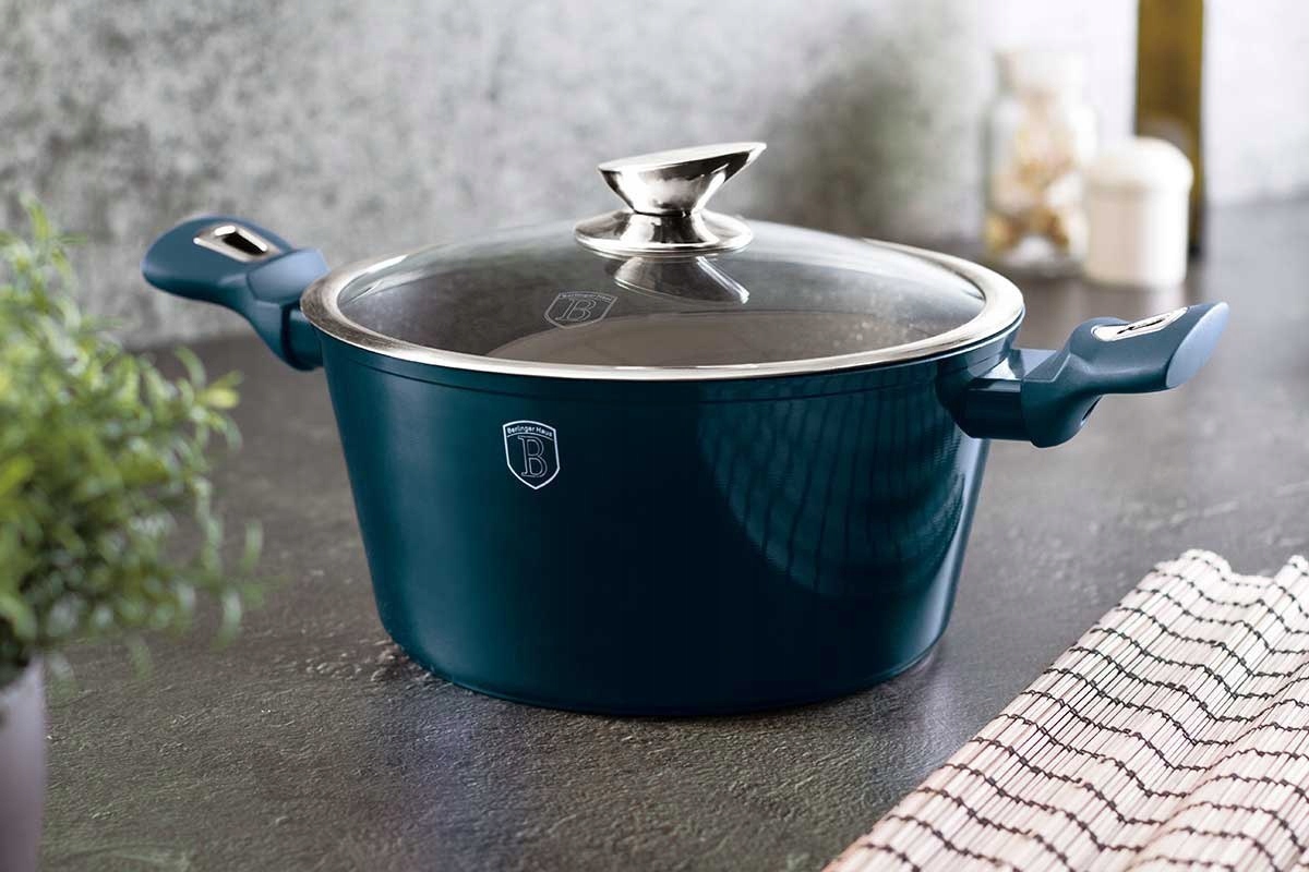 Berlingerhaus Sada nádobí s mramorovým povrchem 10 ks Aquamarine Metallic L