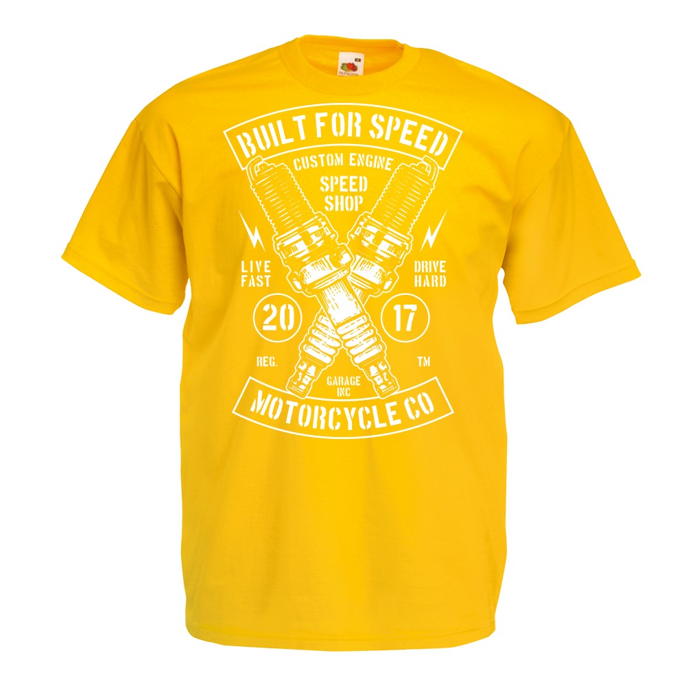 

Koszulka speed silnik motocykl motor M żółta