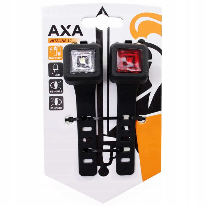 Zestaw lampek rowerowych Axa Niteline 11 1 Led na baterie CR2032