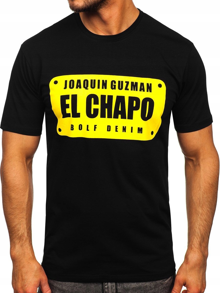 

T-shirt Męski Koszulka Czarna 192364 Rozmiar_l