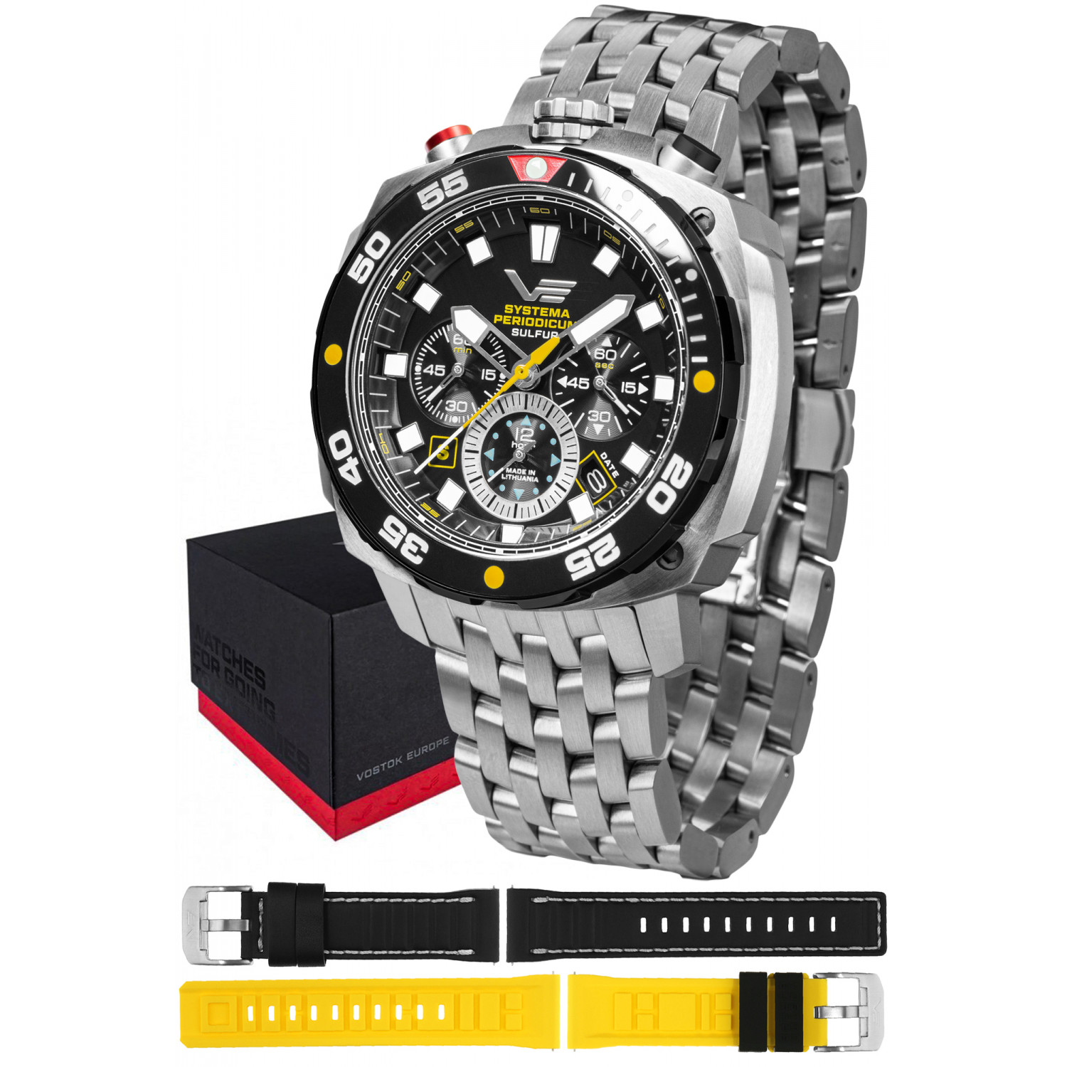Pánské Hodinky Vostok Europe VK67-650E725B stříbrný náramek