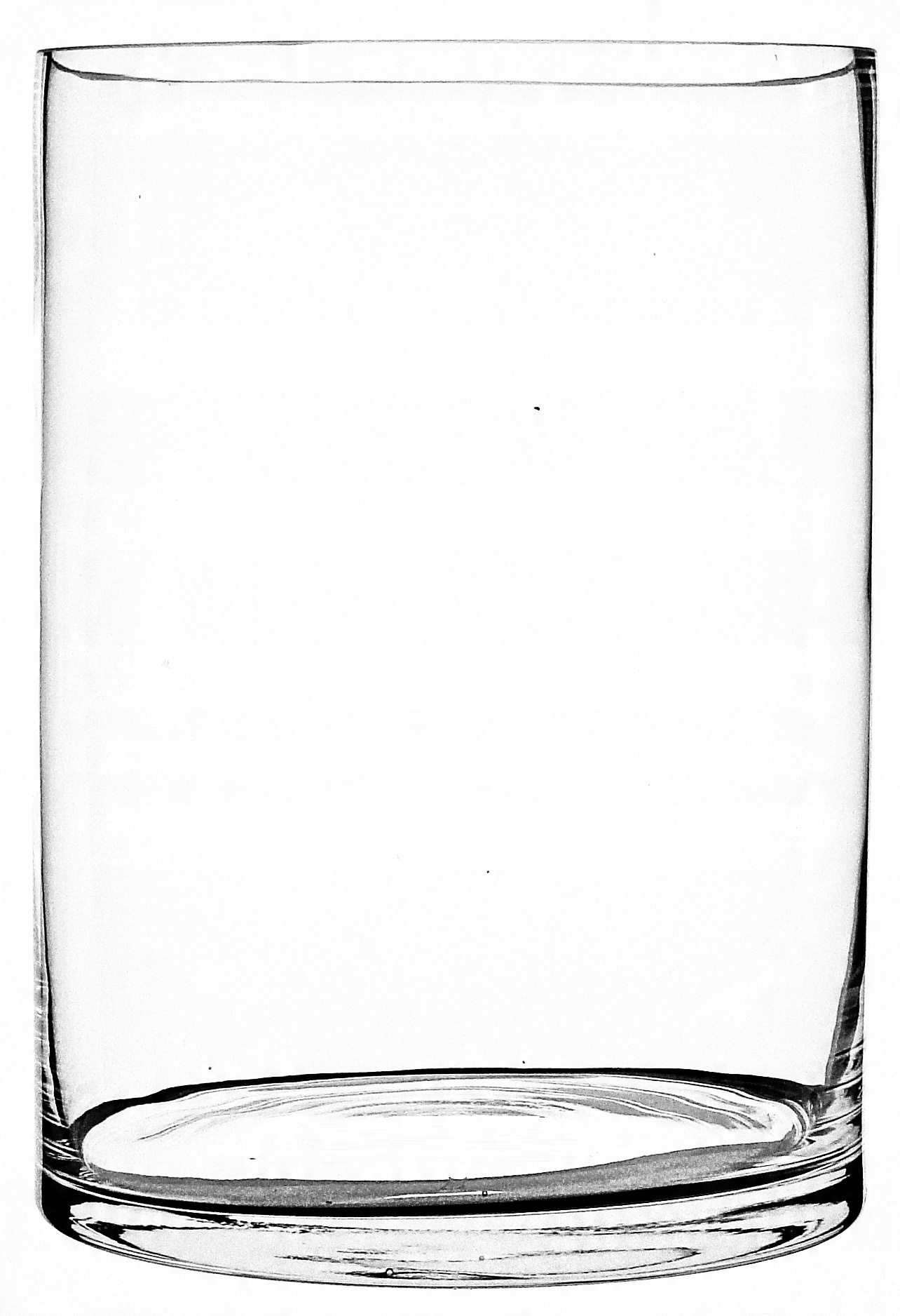 

Wazon szklany Cylinder wysoki szeroki Solidny
