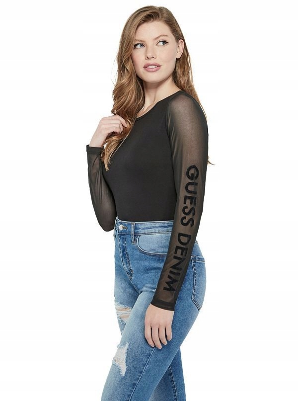 Guess dámský vršek Tully Mesh-Trim Logo Top S
