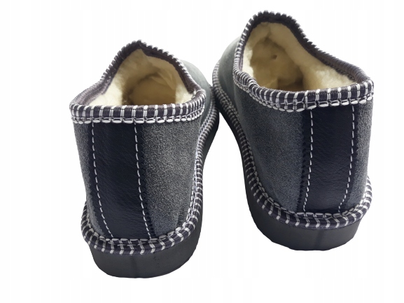 BAMBOSZE CIEPŁE SKÓRZANE OWCZA WEŁNA GÓRALSKIE*36* Długość wkładki 22 cm