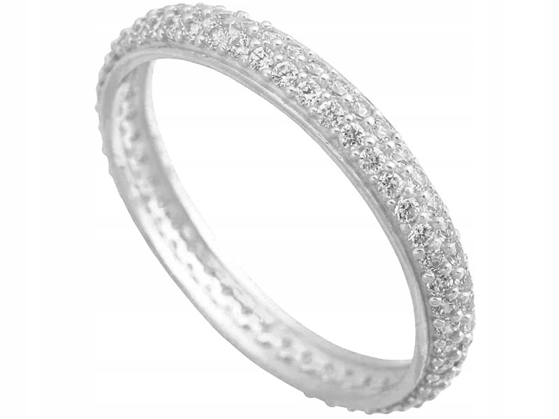 Prstýnek z bílého zlata 585 s bílými zirkony 1.95 g 14kt