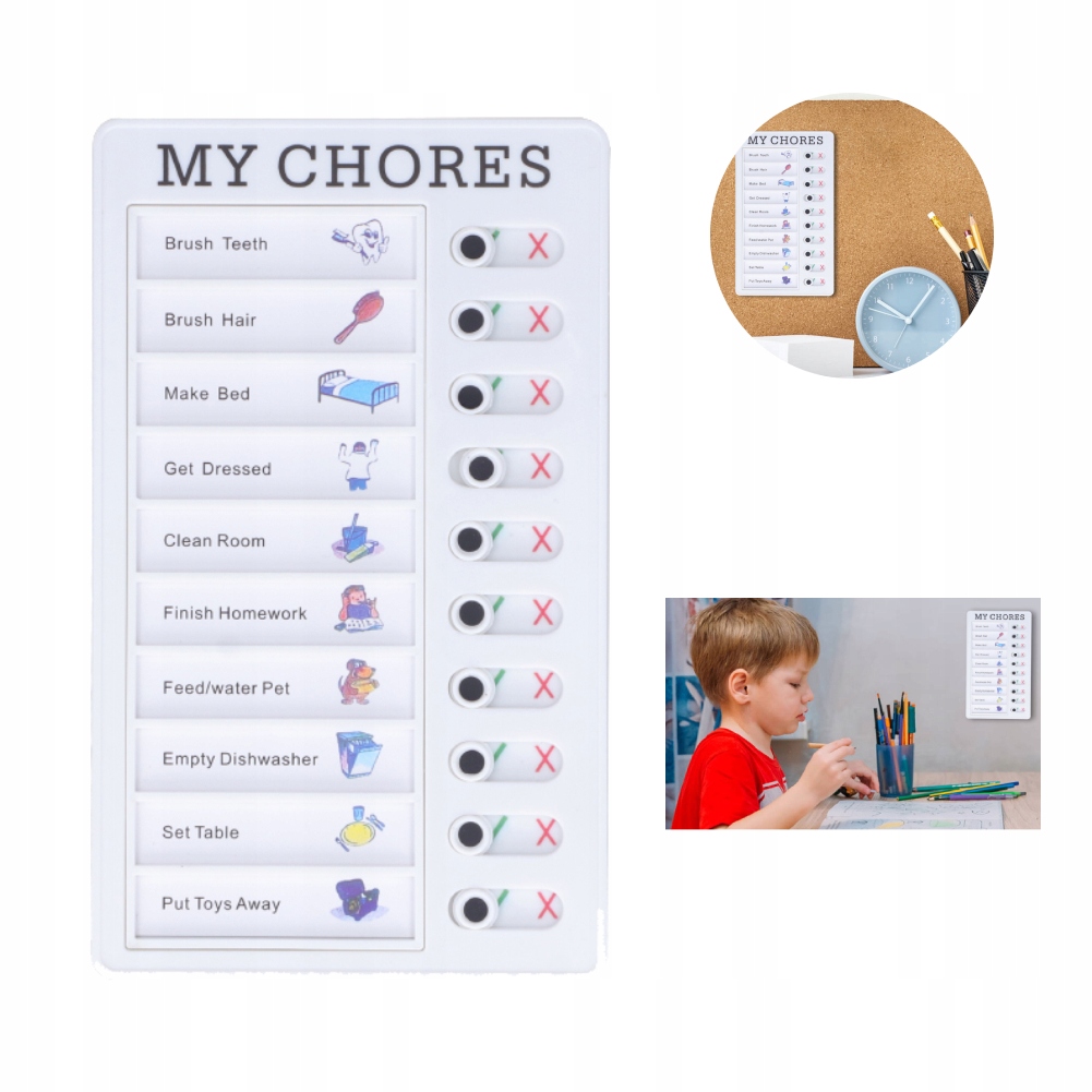 TABLICA MOTYWACYJNA OBOWIĄZKÓW DZIECI MY CHORES