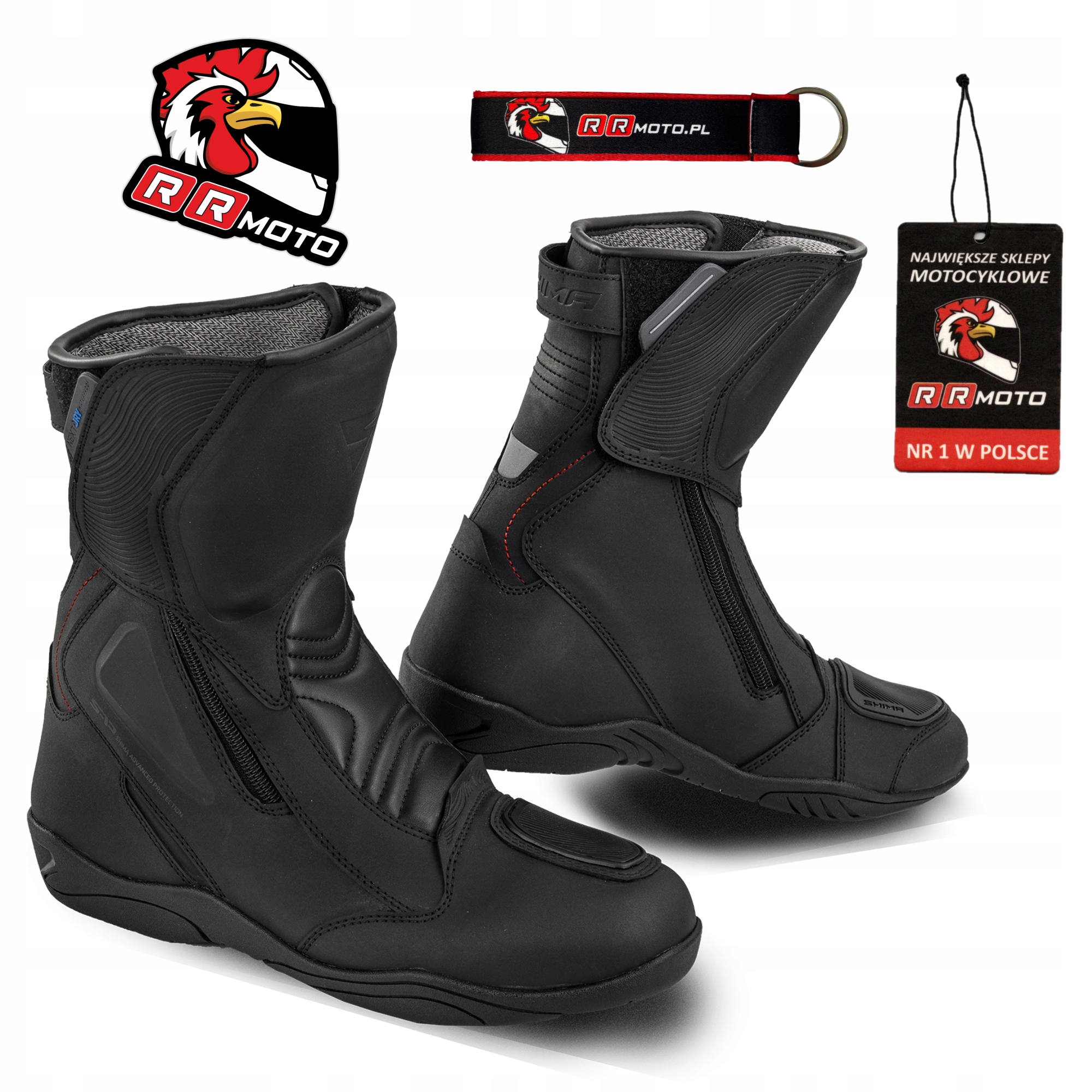 Shima Terra Men Black Moto boty Bonus