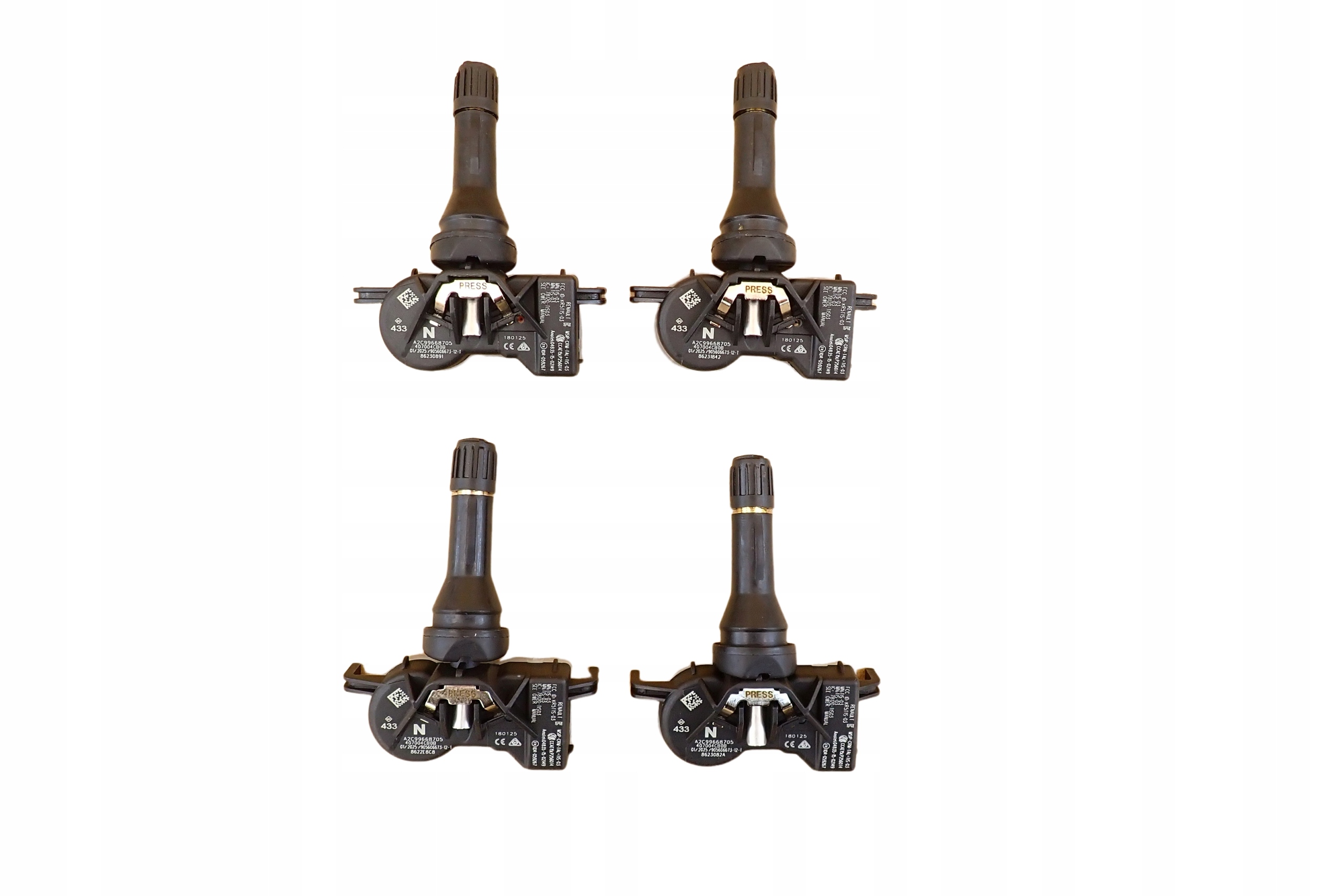 4X Snímače Tlaku Kolies Tpms Renault Espace Megane Scenic 40700-4CB0B