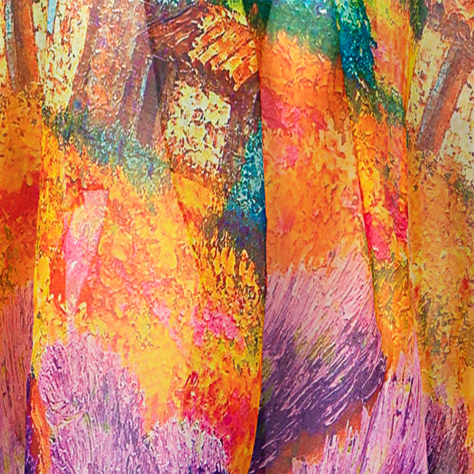 Duży Wiosenny Szal Chusta Apaszka Piękne Wzory Art Skład materiałowy 50%bawełna 50%wiskoza