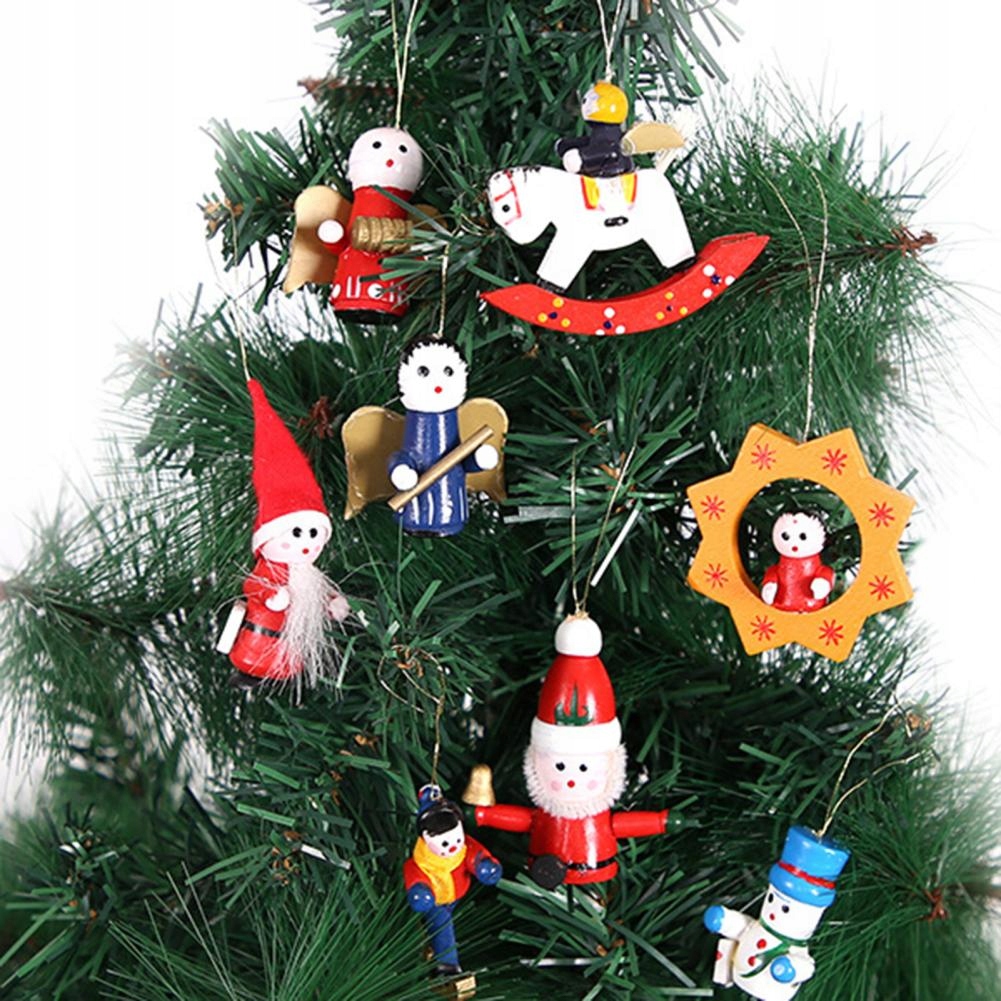 KALENDARZ ADWENTOWY ŚWIĄTECZNE ZAWIESZKI OZDOBY Kształt choinka