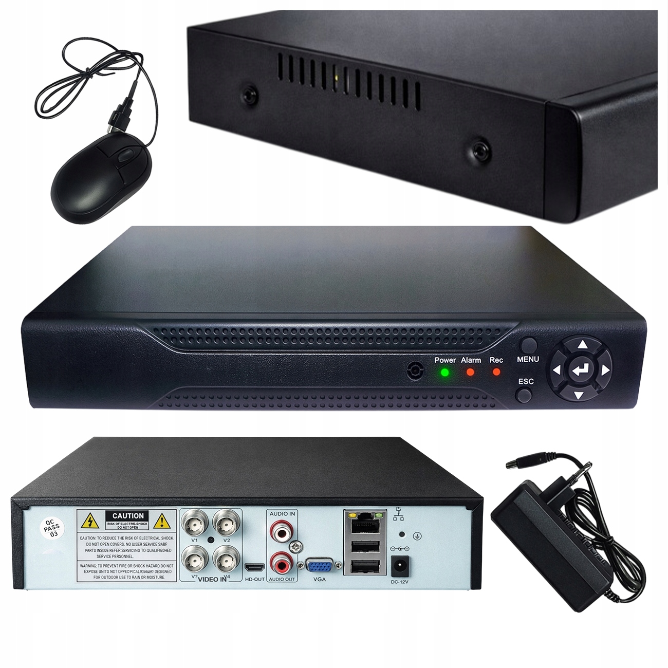 4 Kamery Rejestrator 5 Mpx Ahd CVI Tvi Cvbs Aplikacja Chmura