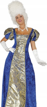 Kostým Francouzská markýza modrá dáma královna L