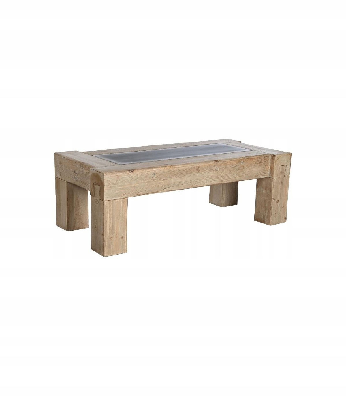 Stolik Kawowy Drewniany Astarte 140x70x46 Naturalny Loft MB209218