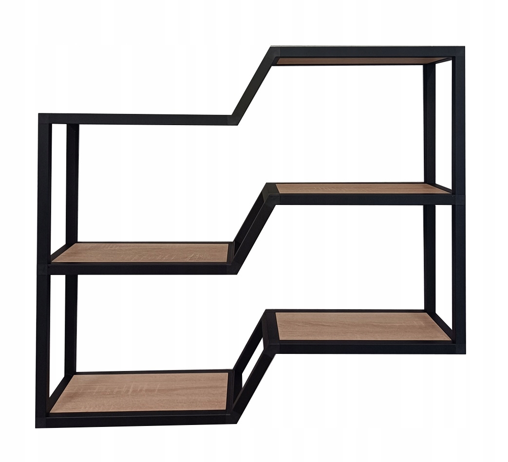 Závěsná nástěnná police Fala-iii loft 80x20x71 cm Dub Alu Cube