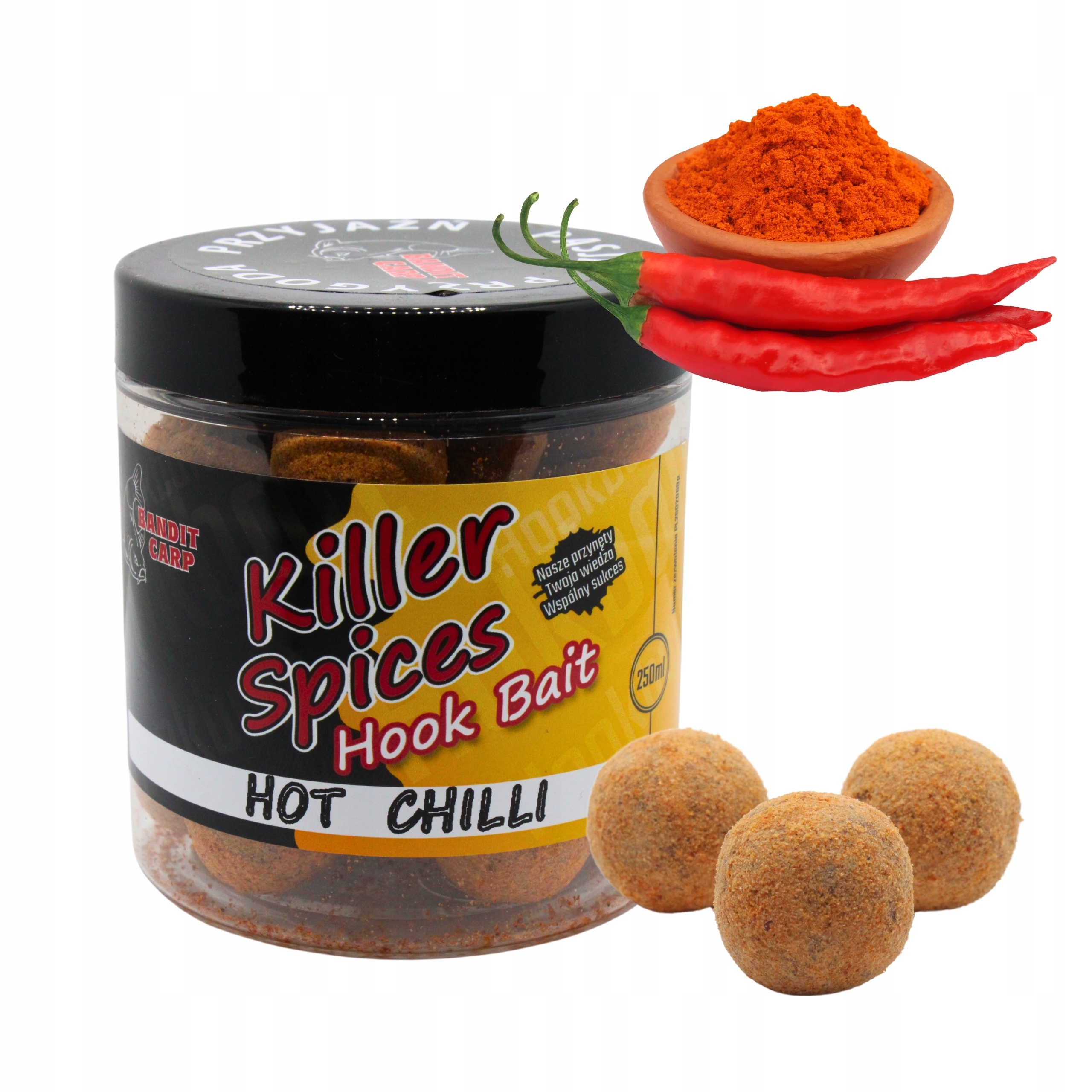 Kulki Haczykowe Tonące Killer Spices Hook Baits 20mm Hot Chili 250ml Bandit