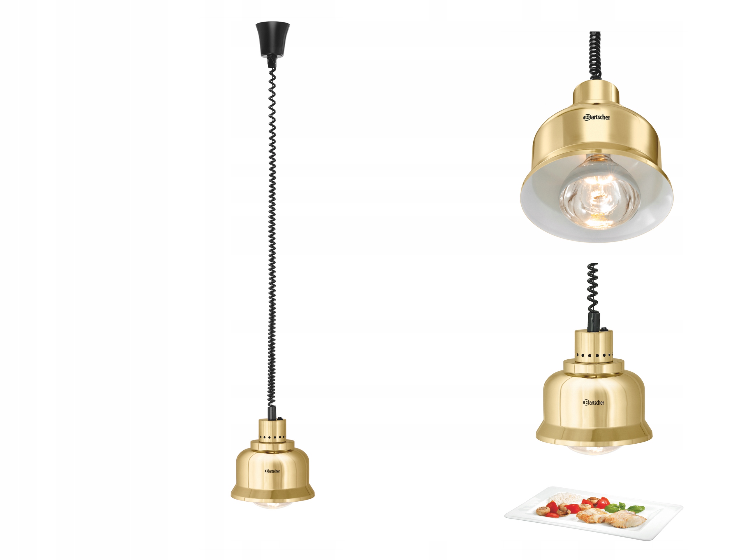 Infračervená Stropní Topná Lampa 250 W Zlatá