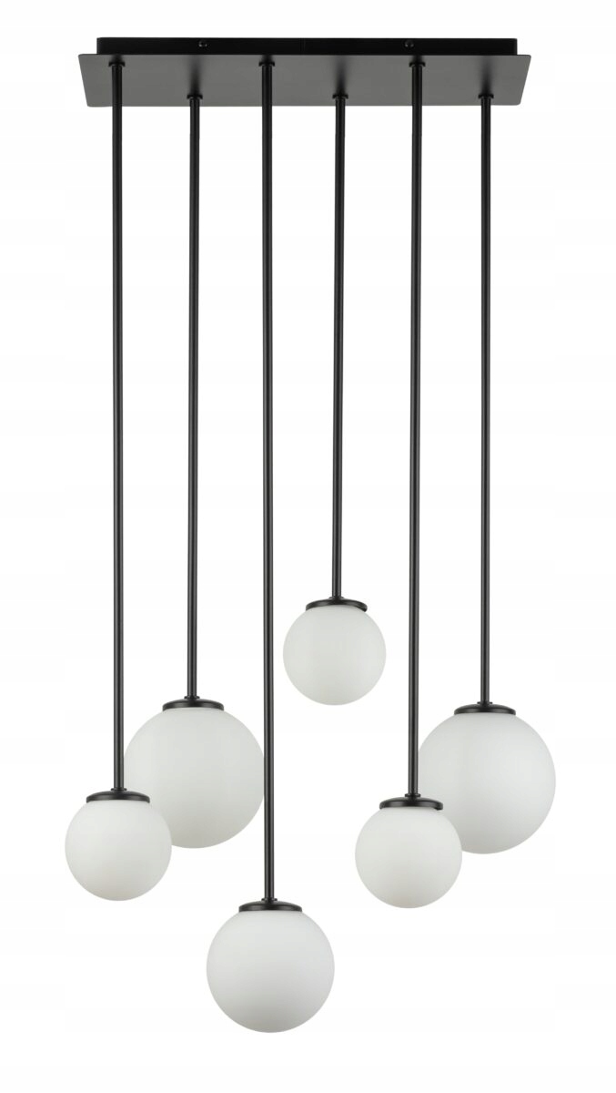 Stropné Svietidlo Sigma Lighting Tulia 6 čierny, sklenená clona biela 6xG9 42 cm