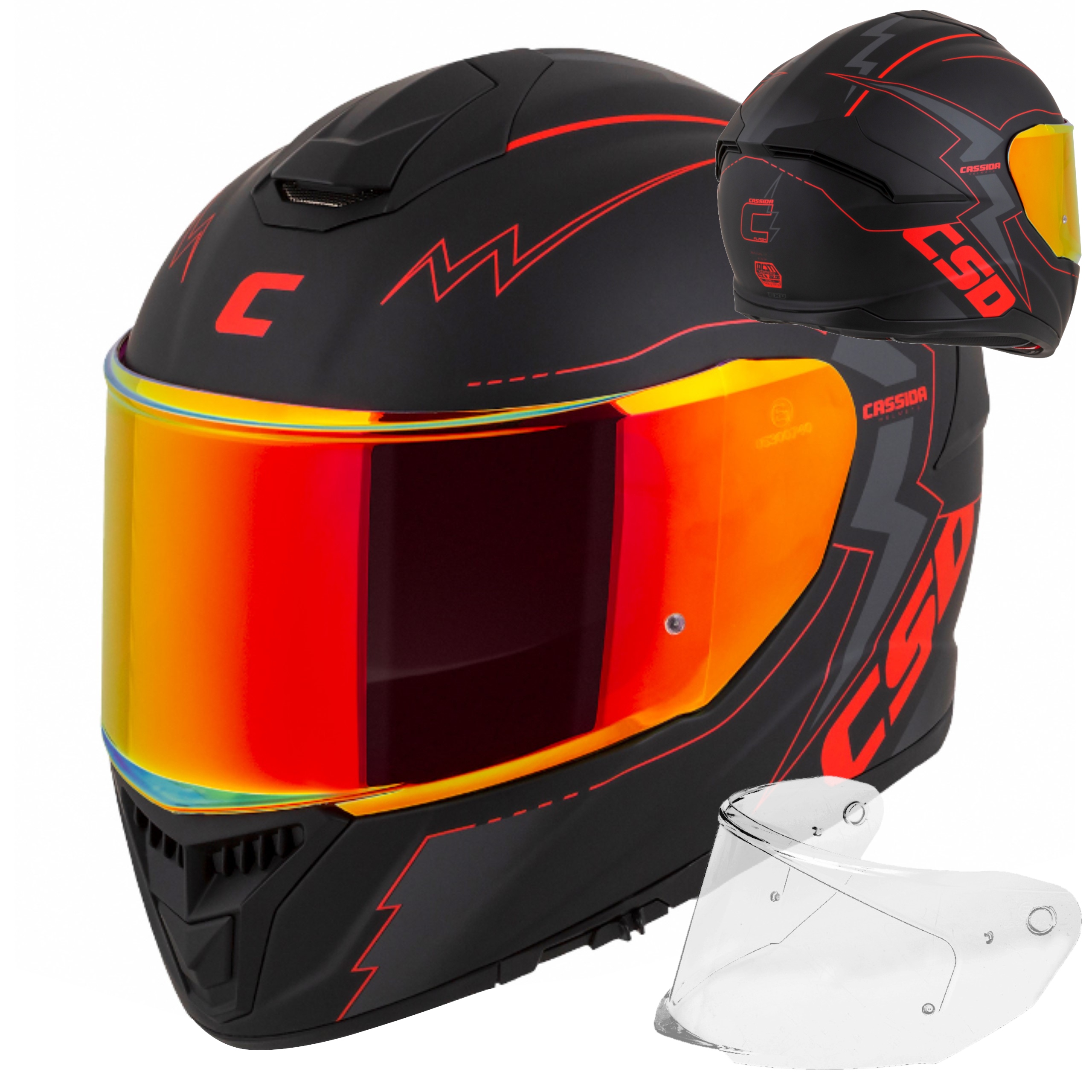

Cassida Kask Motocyklowy GT2 Lustrzana Szyba M