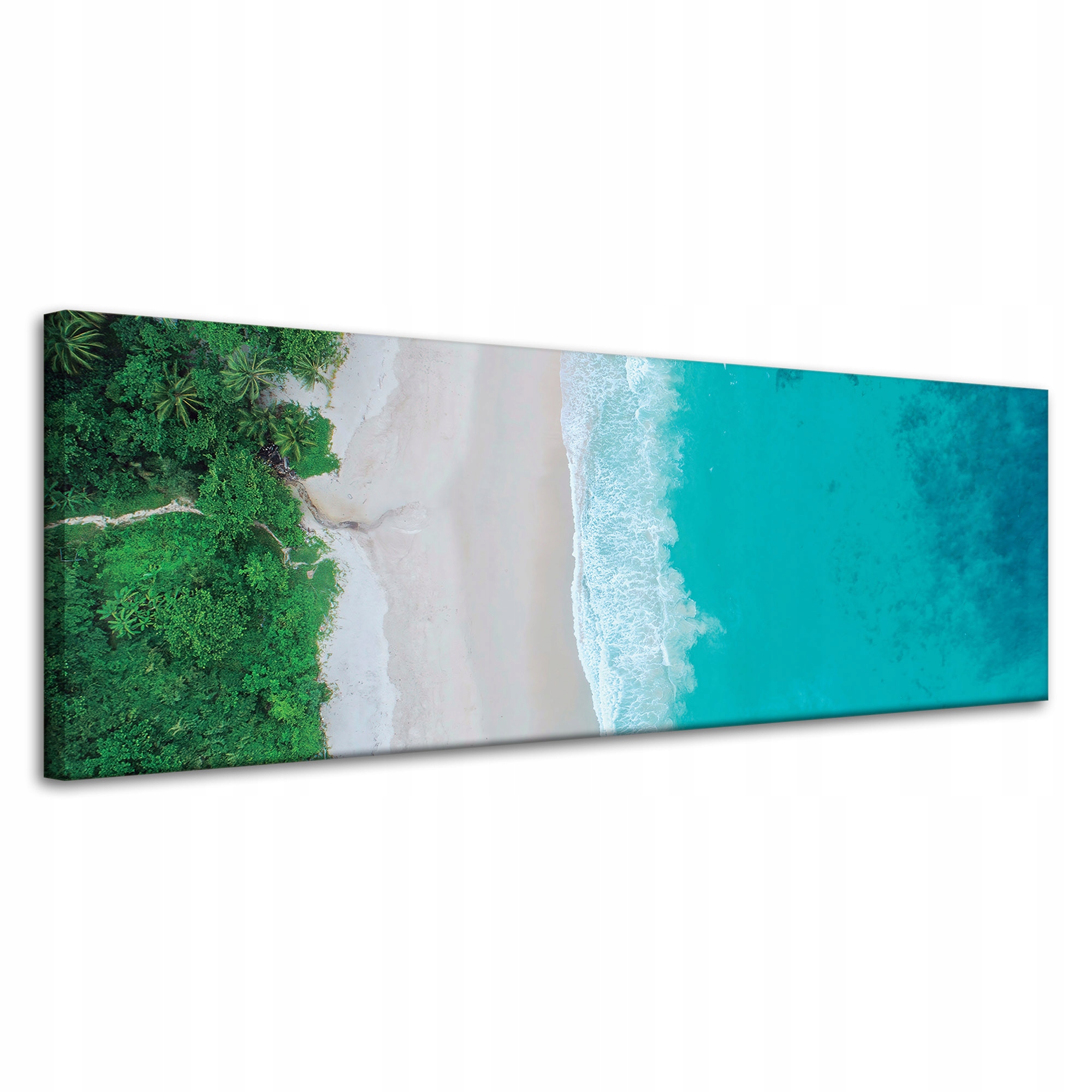 Obraz na plátně Voda Vlny Břeh Stromy Příroda 120x40 cm