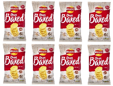 8x 150g Walkers Oven Baked sea salt chipsy Uk