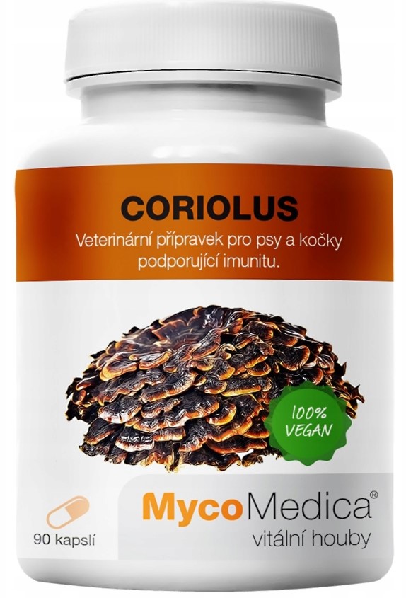 Levně MycoMedica Coriolus Wrośniak Různobarevný Žagiew Extrakt 90 kapslí