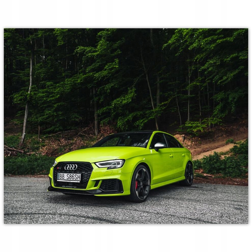 

Plakat 50x40 Limonkowe Audi Auto