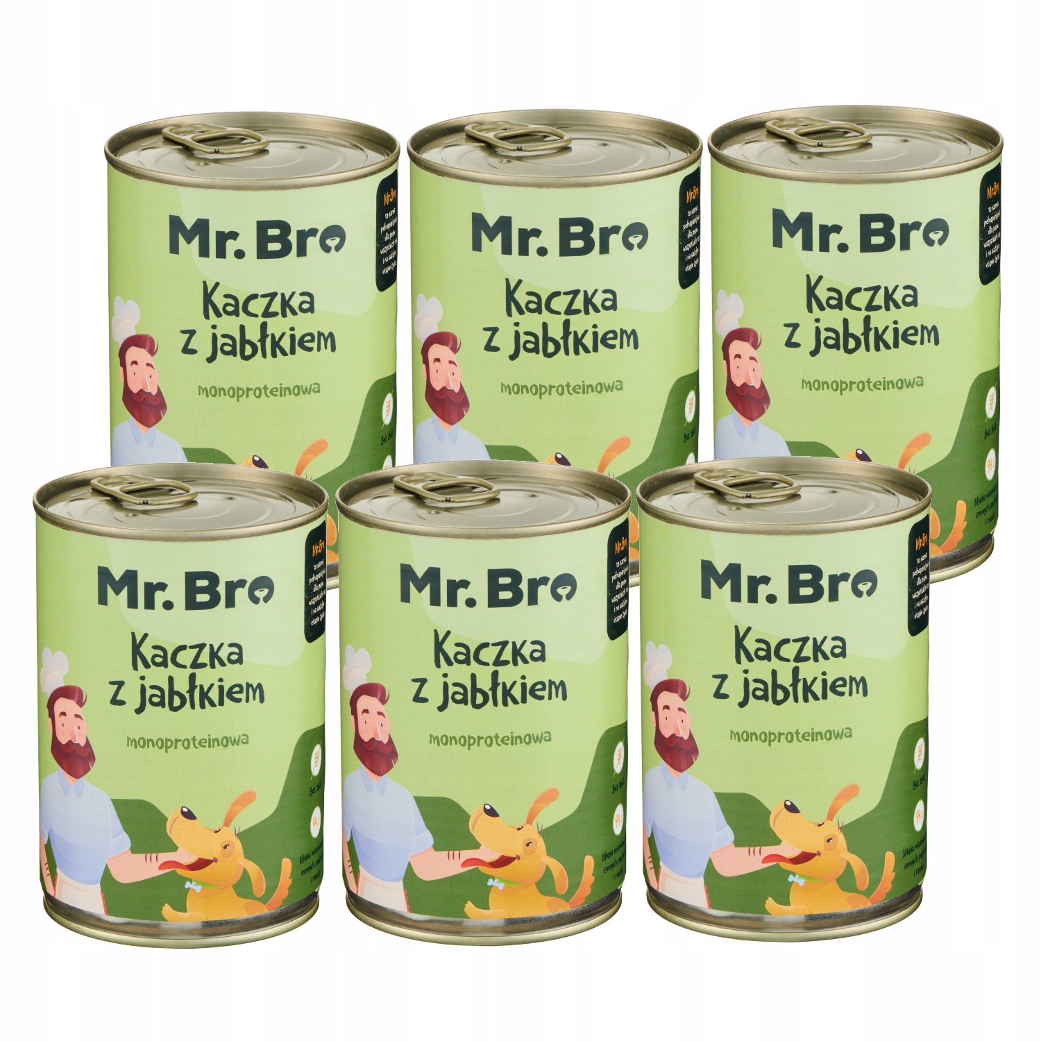 Mr. Bro Kachna s jablkem Monoproteinové krmivo pro psy 6 x 400 g