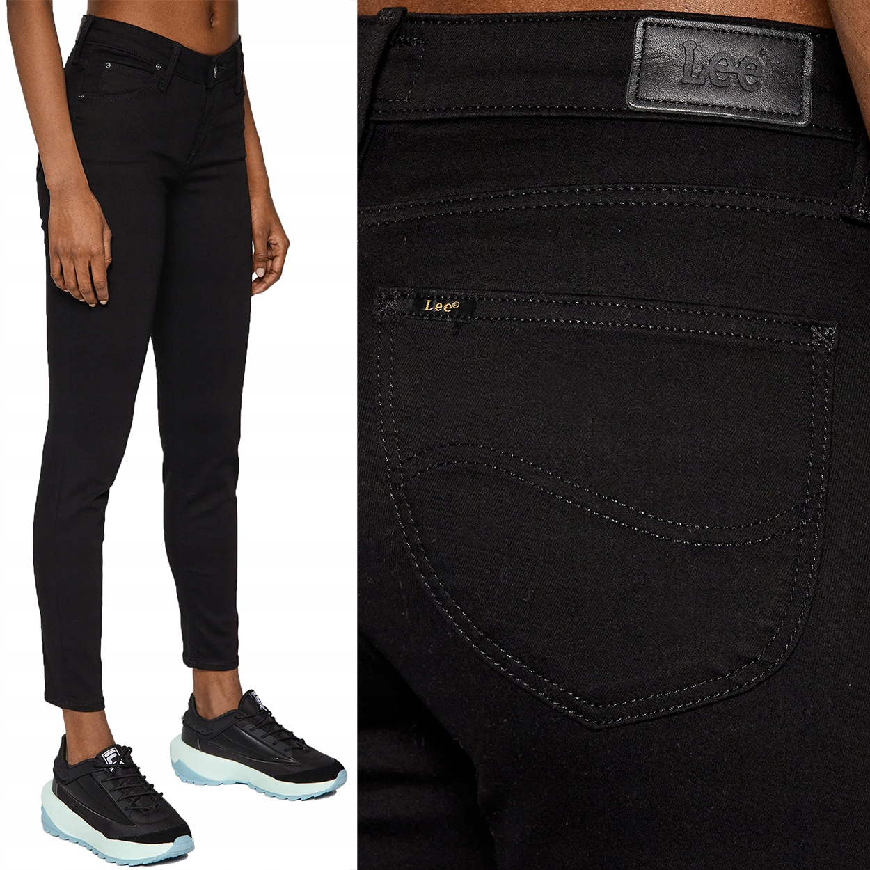 Lee Scarlett Black Rinse černé dámské džíny úzké nohavice W27 L31