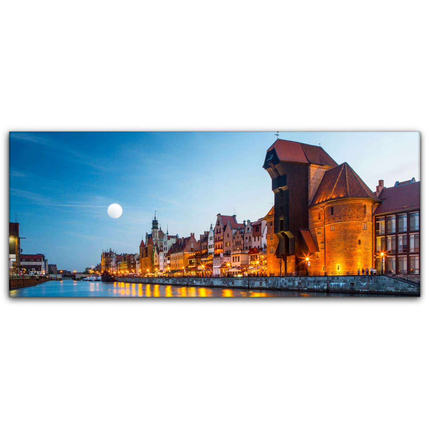 

Obraz płótno z foto 125x50 Rzeka Miasto Krajobraz