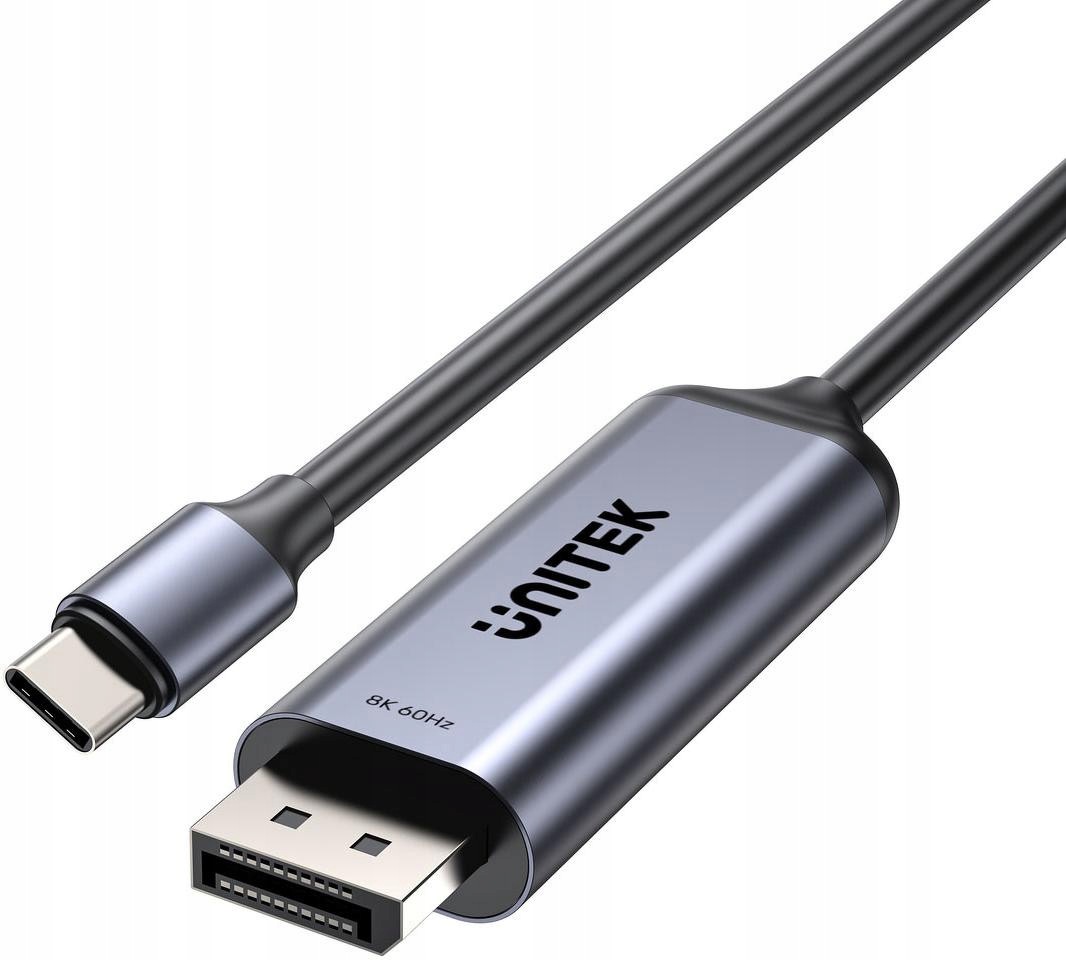 Adaptér Unitek 8K Usb-c na DisplayPort 1,5M – obousměrný kabel