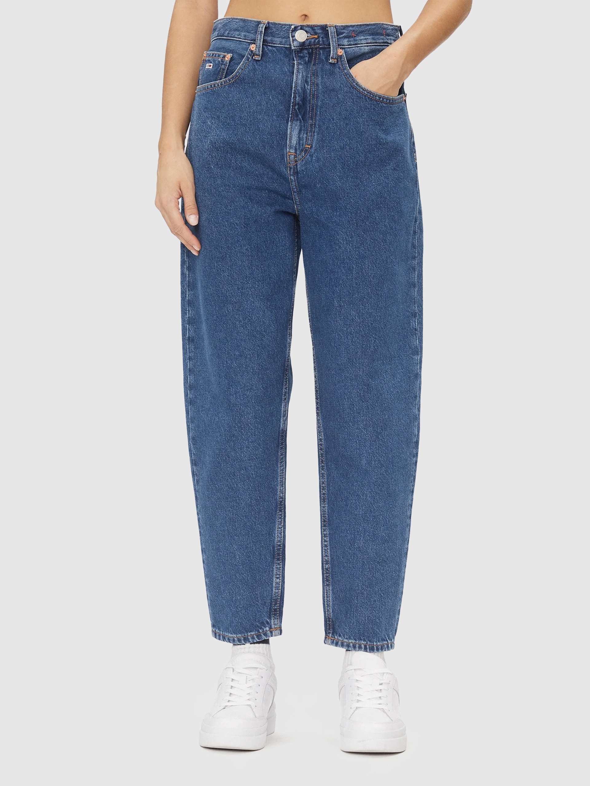 Tommy Jeans Džíny Mom Jeans Vysoký Pas Modré 32/30 7DA