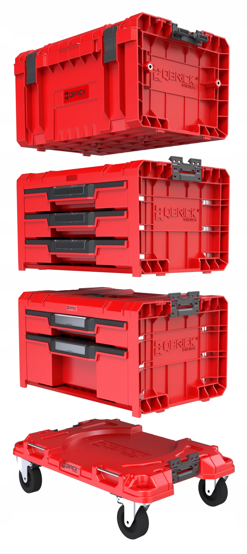 Zestaw Qbrick System Pro Red Workshop Drawer Set 4